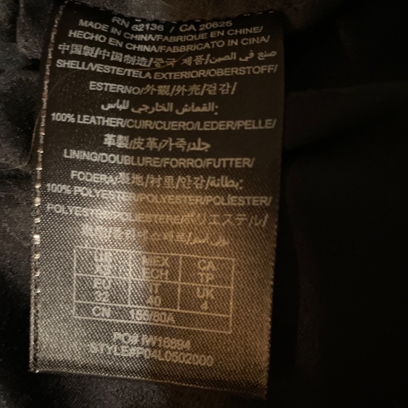 Black Leather Jacket with Gold Accents - Picture 7 of 7